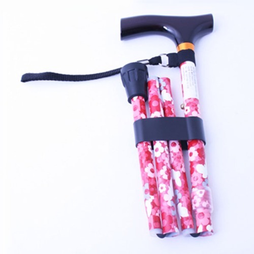 홈케어 알루미늄 3단 패션 접이식 지팡이 B006-606S-1060 단풍꽃무늬