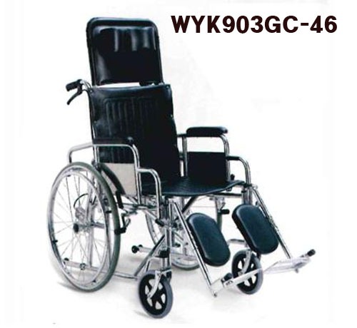 탄탄 휠체어 WYK903GC-46 스틸 침대형 26kg 46cm