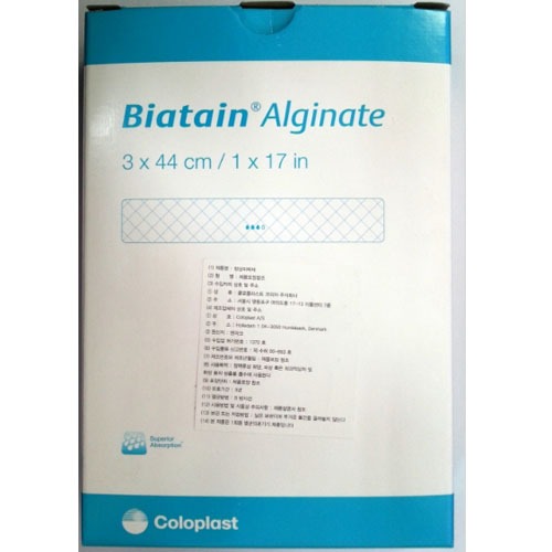Coloplast 바이아테인 알지네이트 #3740 씨솝 Biatain Alginate(Seasorb Filler) 3cm X 44cm 6개/팩